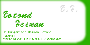 botond heiman business card